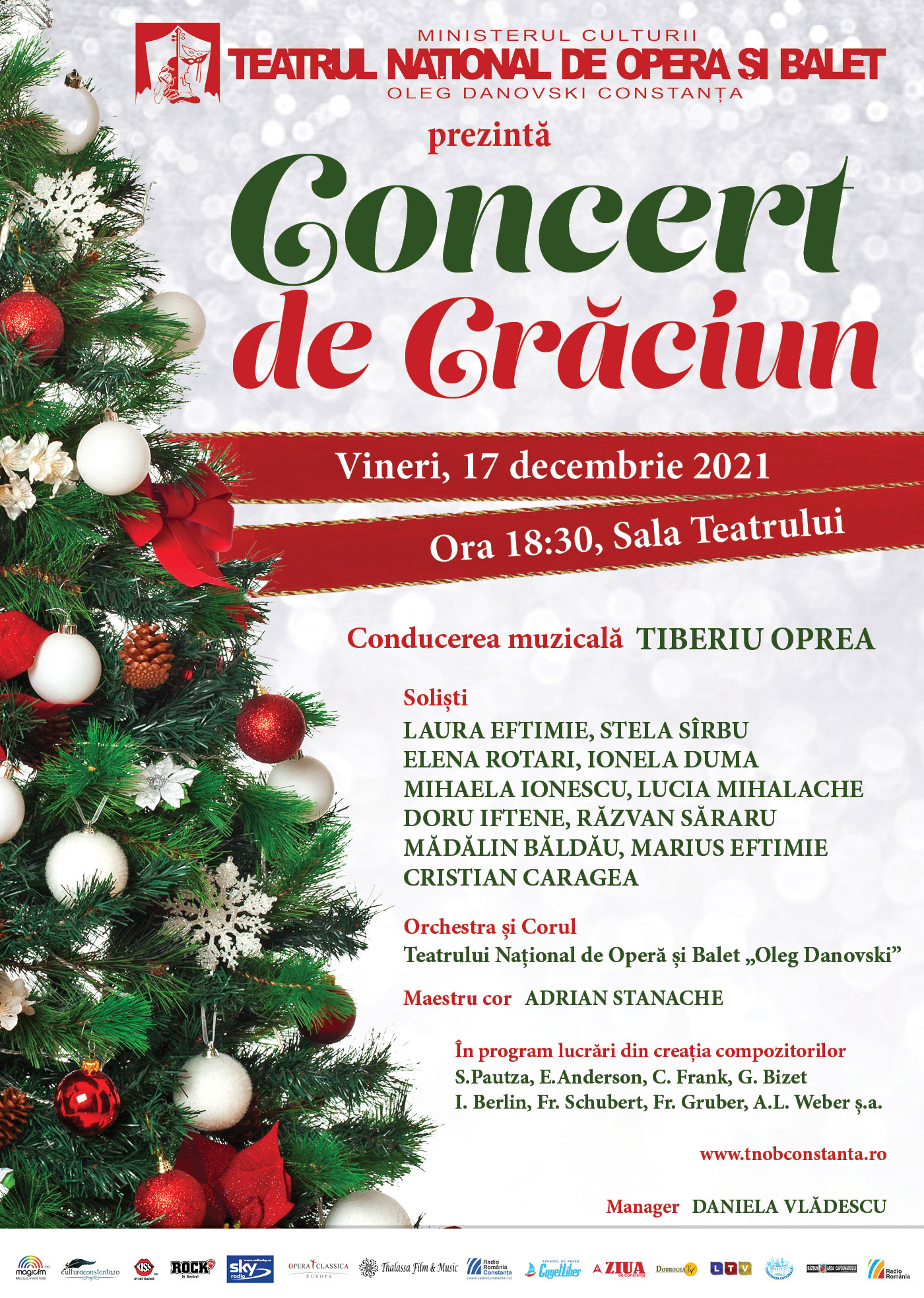 ”Concert de Crăciun” la Teatrul Național de Operă și Balet Oleg Danovski